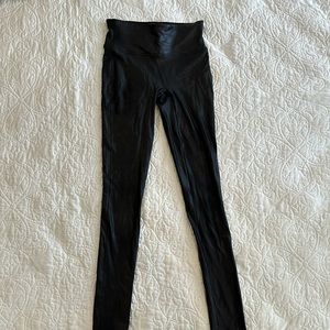 SPANX faux leather leggings. Like new!!  Size XS. Black